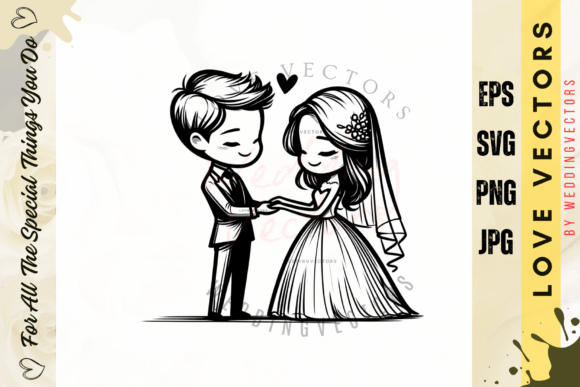 C4021: An Elegant Bridal Illustration for Your Creative Vision