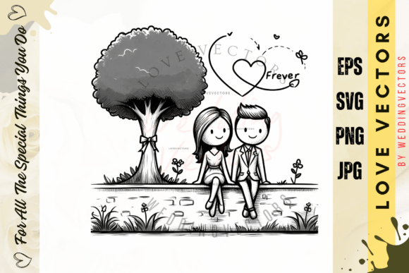 C416 Love Vectors: Elegance for Wedding Design