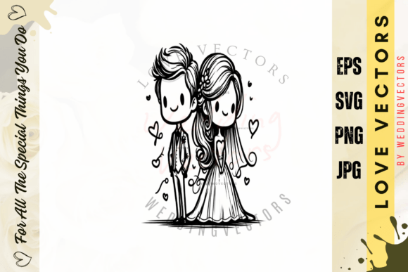 C4303: Capturing Matrimonial Magic in Minimalist Vectors