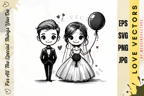C4361: The Editorial Wedding Illustration Redefining Romance