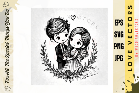 Capturing Forever: The Art of Wedding Couple & Love Vectors