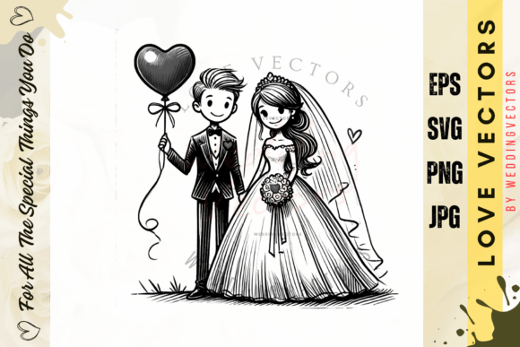 Celebrating Togetherness: The Art of C4289 Wedding Couple and Love Vectors
