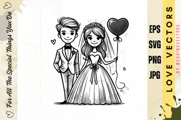Elegant Romance: Capturing Love with the C4020 Vector Set
