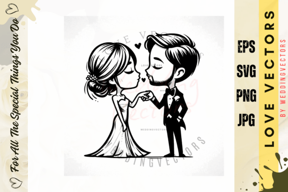 Enchanting Wedding Couple and Love Vectors for Modern Design