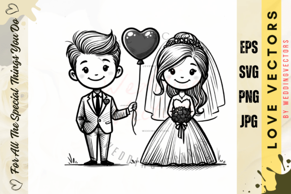 Wedding Couple and Love Vectors: A Modern Design Essential