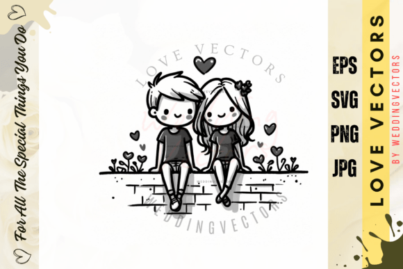Wedding Couple and Love Vectors - C4078: Elevate Your Designs