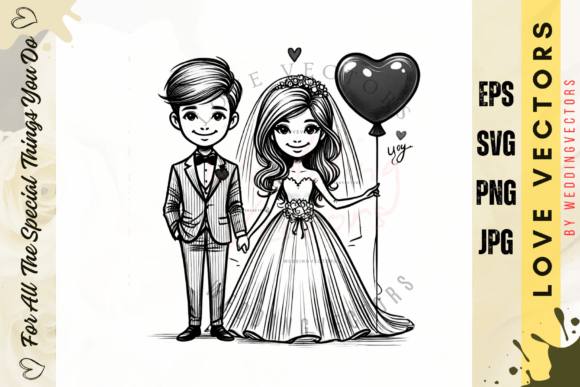 Wedding Couple and Love Vectors - C4239: A Modern Design Story
